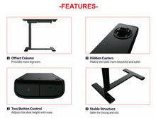 Load image into Gallery viewer, ET026 Movable Electric Standing Laptop Desk