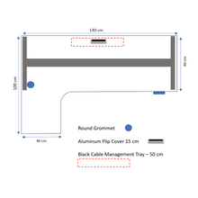 Load image into Gallery viewer, Aero L-Shaped Dual Motor Electric Standing Desk