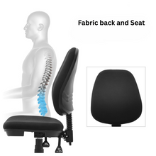 Load image into Gallery viewer, Black office chair no arms - Mydesk.sg