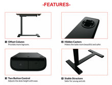 Load image into Gallery viewer, ET026 Movable Electric Standing Laptop Desk
