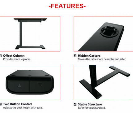 ET026 Movable Electric Standing Laptop Desk