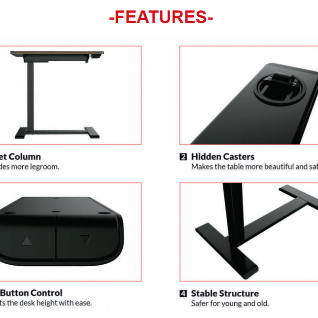 ET026 Movable Electric Standing Laptop Desk