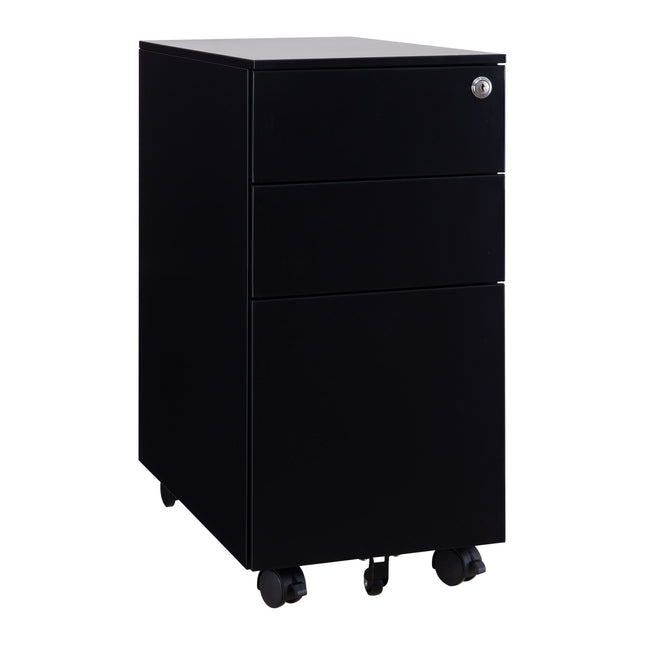 Steel Mobile Pedestal With 2 Drawer 1 Filing (L300 - Slim)