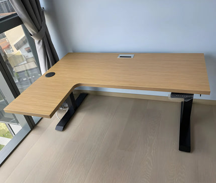 Aero L - Shaped Dual Motor Electric Standing Desk - MyDesk.SG