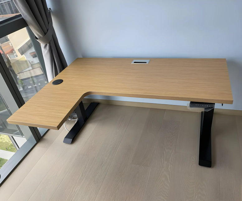 Aero L - Shaped Dual Motor Electric Standing Desk - MyDesk.SG