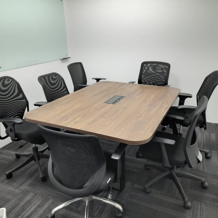 conference table with meeting chairs
