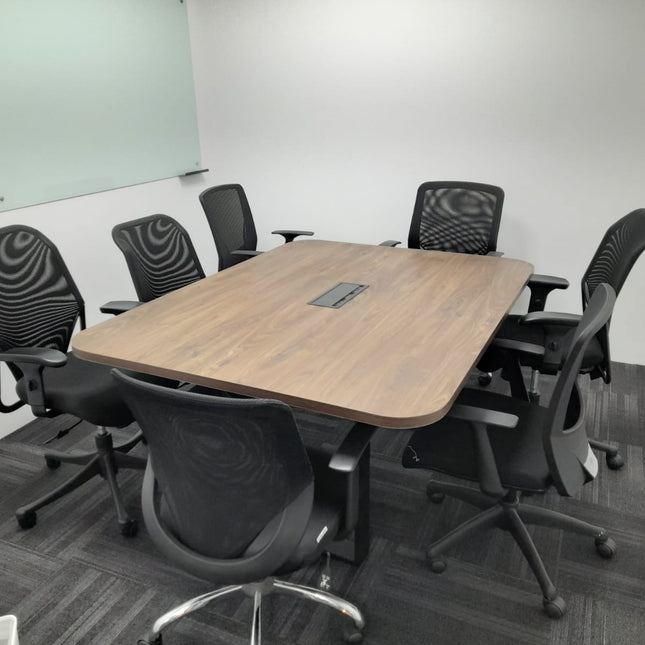 conference table with meeting chairs