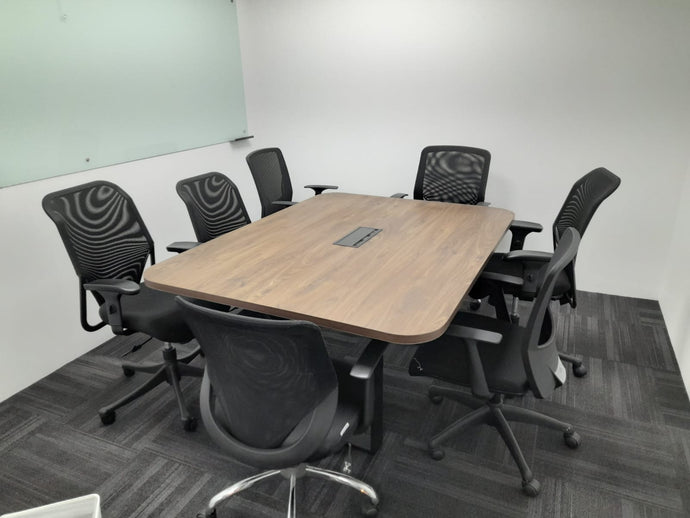 conference table with meeting chairs