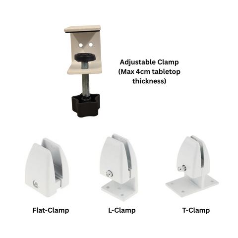 Desk divider clamp