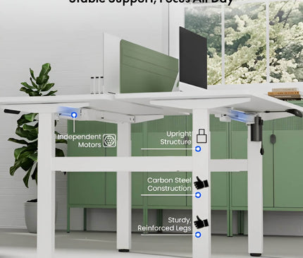 Mydesk.SG Dual Workstation Electric Standing Desk 