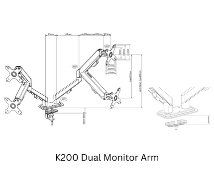 K200 Dual Monitor Arm