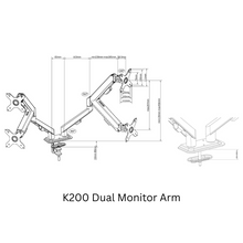 Load image into Gallery viewer, Z200 Dual Monitor Arm
