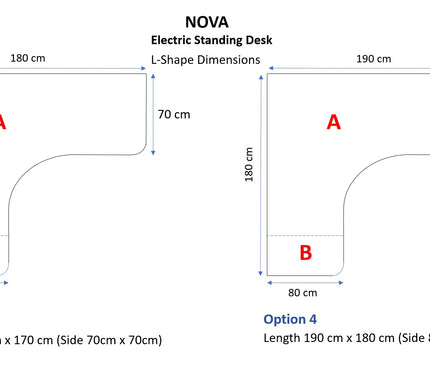 NOVA Triple Motor Electric Standing Desk (3 Legs)