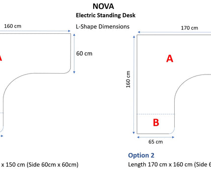NOVA Triple Motor Electric Standing Desk (3 Legs)