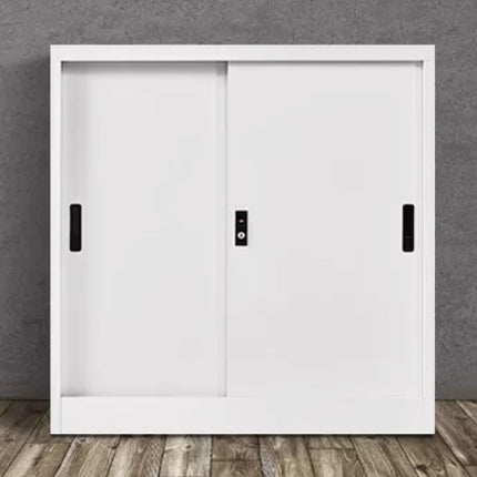 Steel Low Sliding Door Cabinet (2 Tiers)