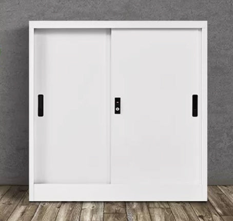 Steel Low Sliding Door Cabinet (2 Tiers)