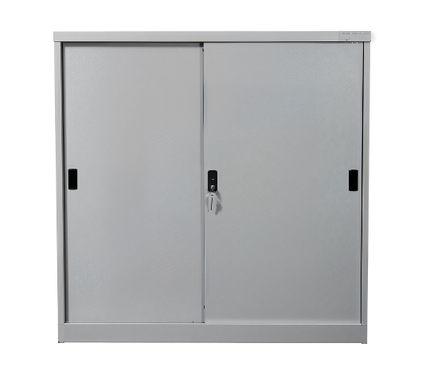 Steel Low Sliding Door Cabinet (2 Tiers)