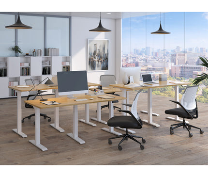 Triple motor electric standing desk Mydesk.sg