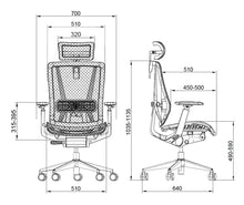 Load image into Gallery viewer, T1 Full Mesh Ergonomic Chair
