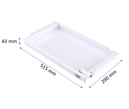 Slim Under Desk Storage Drawer (with lock)