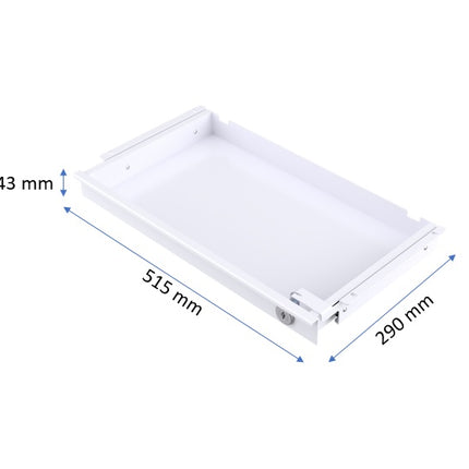 Slim Under Desk Storage Drawer (with lock)