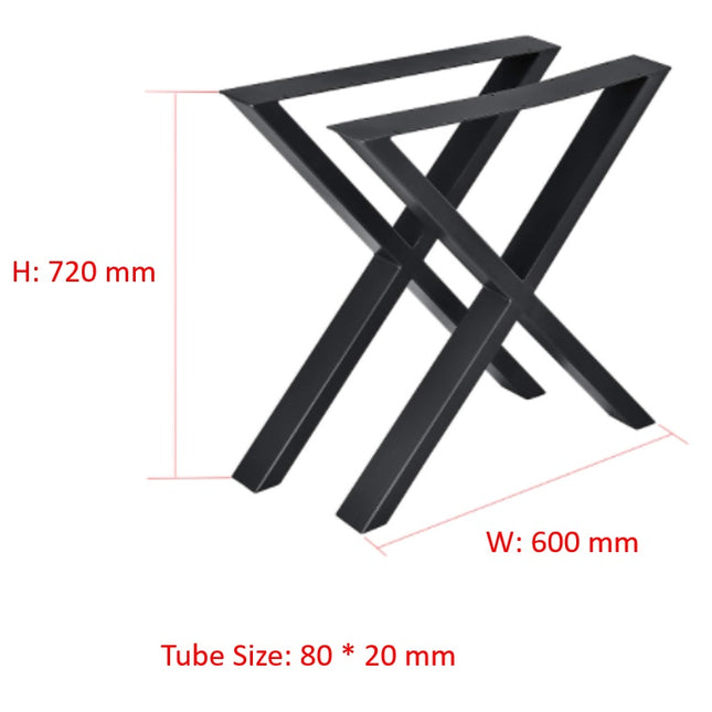X-Shaped Metal Legs