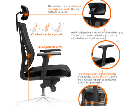 X3S Ergonomic Executive Chair - MyDesk.SG
