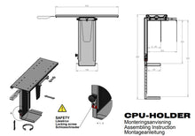 Load image into Gallery viewer, XC-8B - CPU Mount Under Desk
