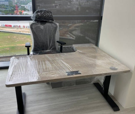 Aero L - Shaped Dual Motor Electric Standing Desk - MyDesk.SG