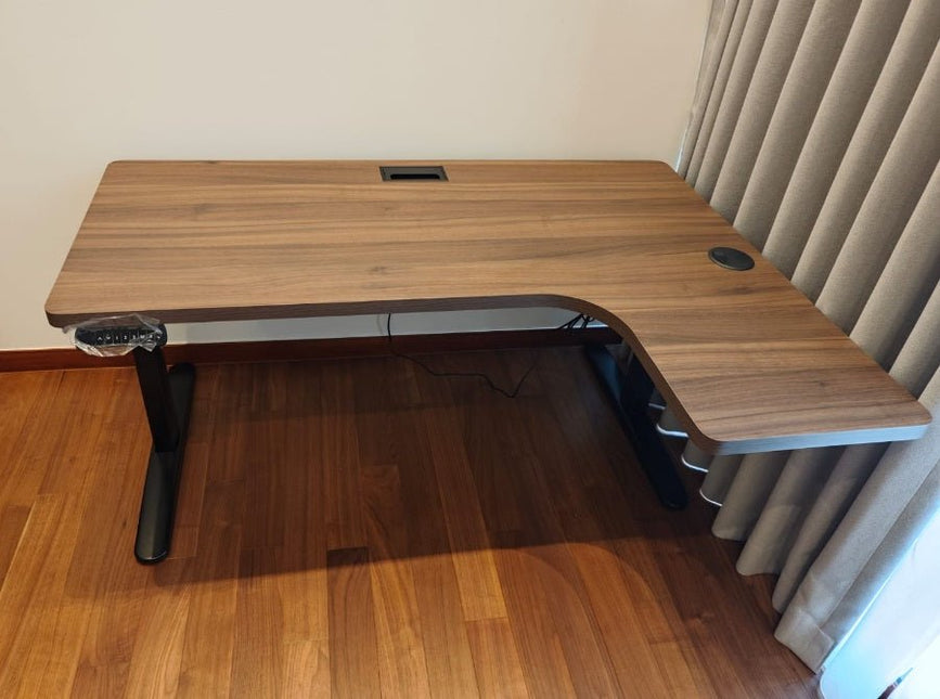 Aero L - Shaped Dual Motor Electric Standing Desk - MyDesk.SG