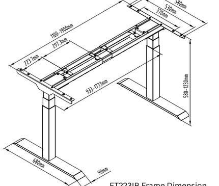 Aero L - Shaped Dual Motor Electric Standing Desk - MyDesk.SG