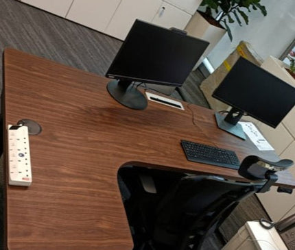 Aero L - Shaped Dual Motor Electric Standing Desk - MyDesk.SG