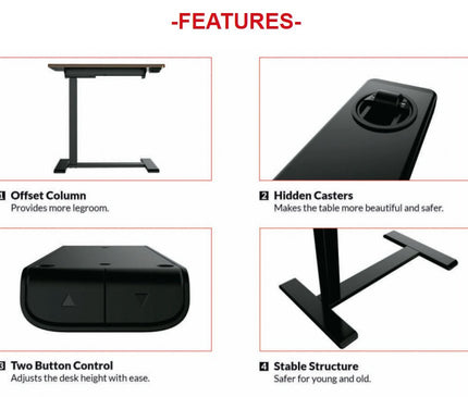 ET026 Movable Electric Standing Laptop Desk - MyDesk.SG