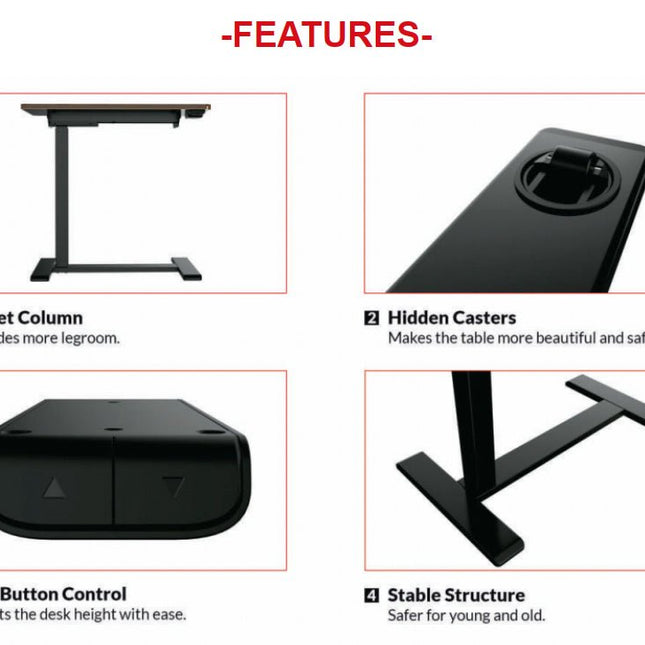 ET026 Movable Electric Standing Laptop Desk - MyDesk.SG