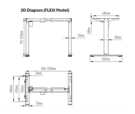 FLEXI - Electric Standing Desk - MyDesk.SG