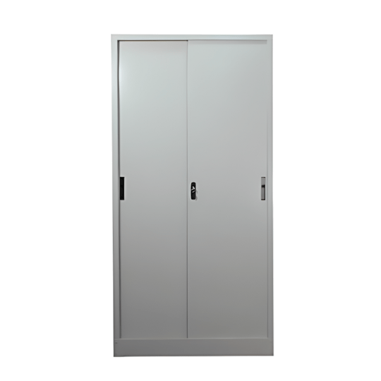 High Steel Sliding Door Cabinet - MyDesk.SG