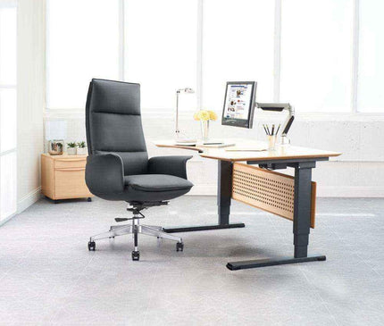 Kathie - Deluxe PU Leather Chair - MyDesk.SG