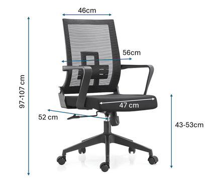 KW04B Swivel Office Chair - MyDesk.SG