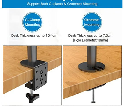 MG Dual Monitor Arm With Laptop Tray - MyDesk.SG