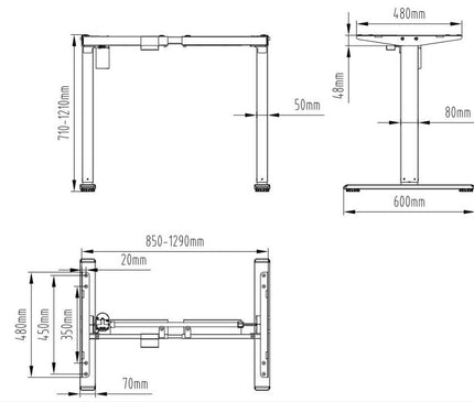 MINI - UP - Electric Standing Desk (with preset memory) - MyDesk.SG