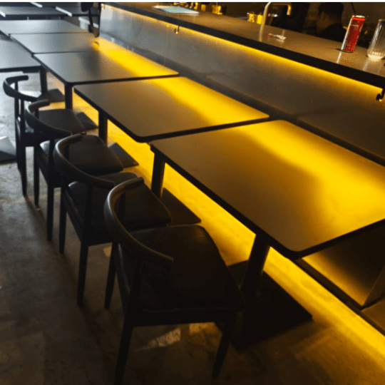 Modern Square Table with Pedestal Base - MyDesk.SG