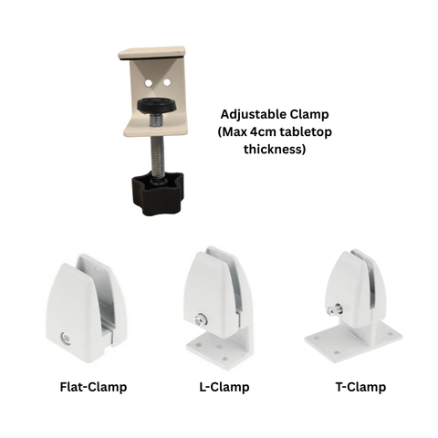 PET Fabric - Wrapped Desk Divider - MyDesk.SG