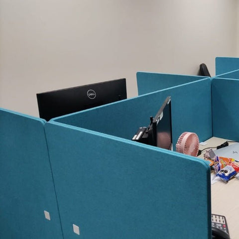 PET Fabric - Wrapped Desk Divider - MyDesk.SG