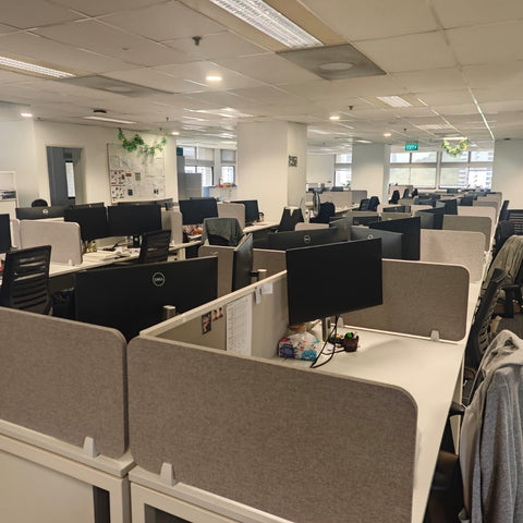 PET Fabric - Wrapped Desk Divider - MyDesk.SG