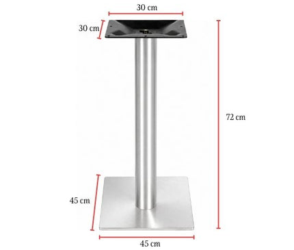 Square Stainless Steel 304 Table Base