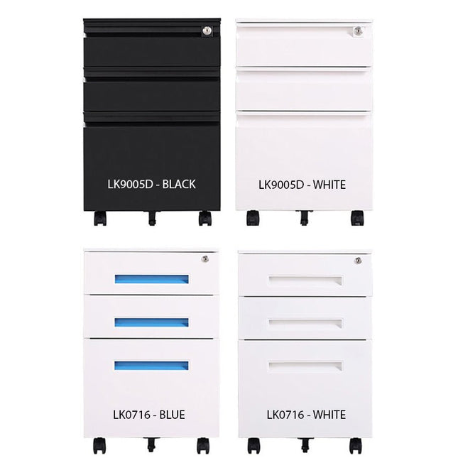 Steel Mobile Pedestal (Multiple Designs) - MyDesk.SG