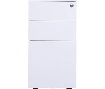 Steel Mobile Pedestal With 2 Drawer 1 Filing (L300 - Slim) - MyDesk.SG