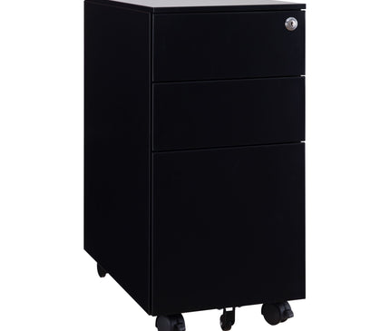 Steel Mobile Pedestal With 2 Drawer 1 Filing (L300 - Slim) - MyDesk.SG