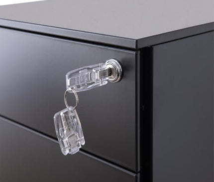 Steel Mobile Pedestal With 2 Drawer 1 Filing (L390 - Normal Size) - MyDesk.SG