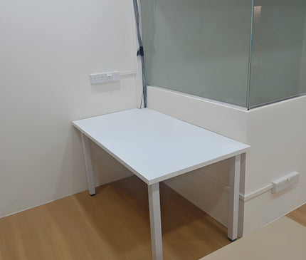 Straight Metal Legs - (Black or White) - MyDesk.SG